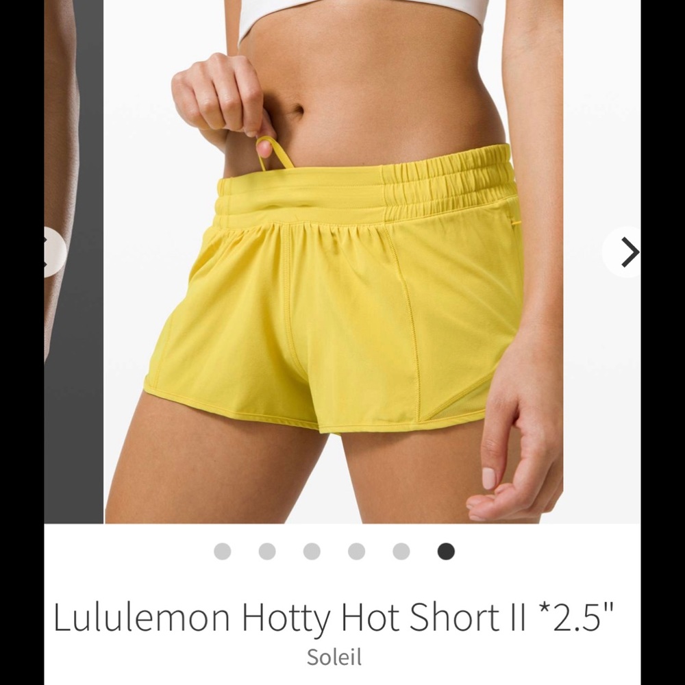 Lululemon Soleil Hotty Hot sz 4, 2.5” inseam NWT